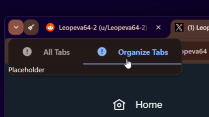 Réorganisation onglets Google Chrome